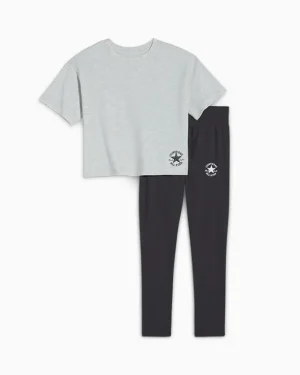 Converse Boxy T-Shirt and Leggings Set*Niños Partes De Arriba Y Camisetas
