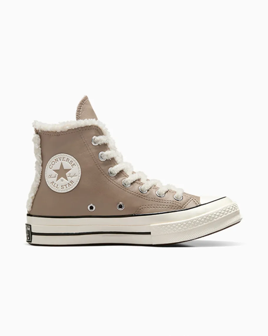 Converse Chuck 70 Leather & Faux Sherpa*Mujer Corte Alto | Corte Bajo
