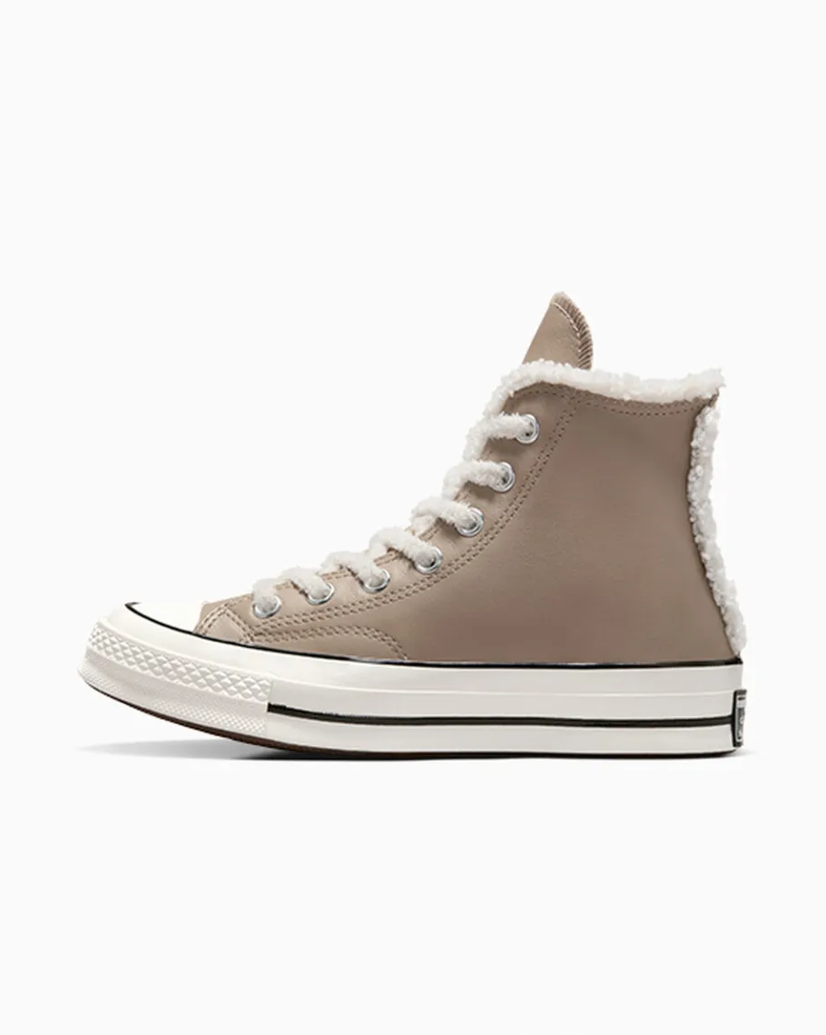 Converse Chuck 70 Leather & Faux Sherpa*Mujer Corte Alto | Corte Bajo