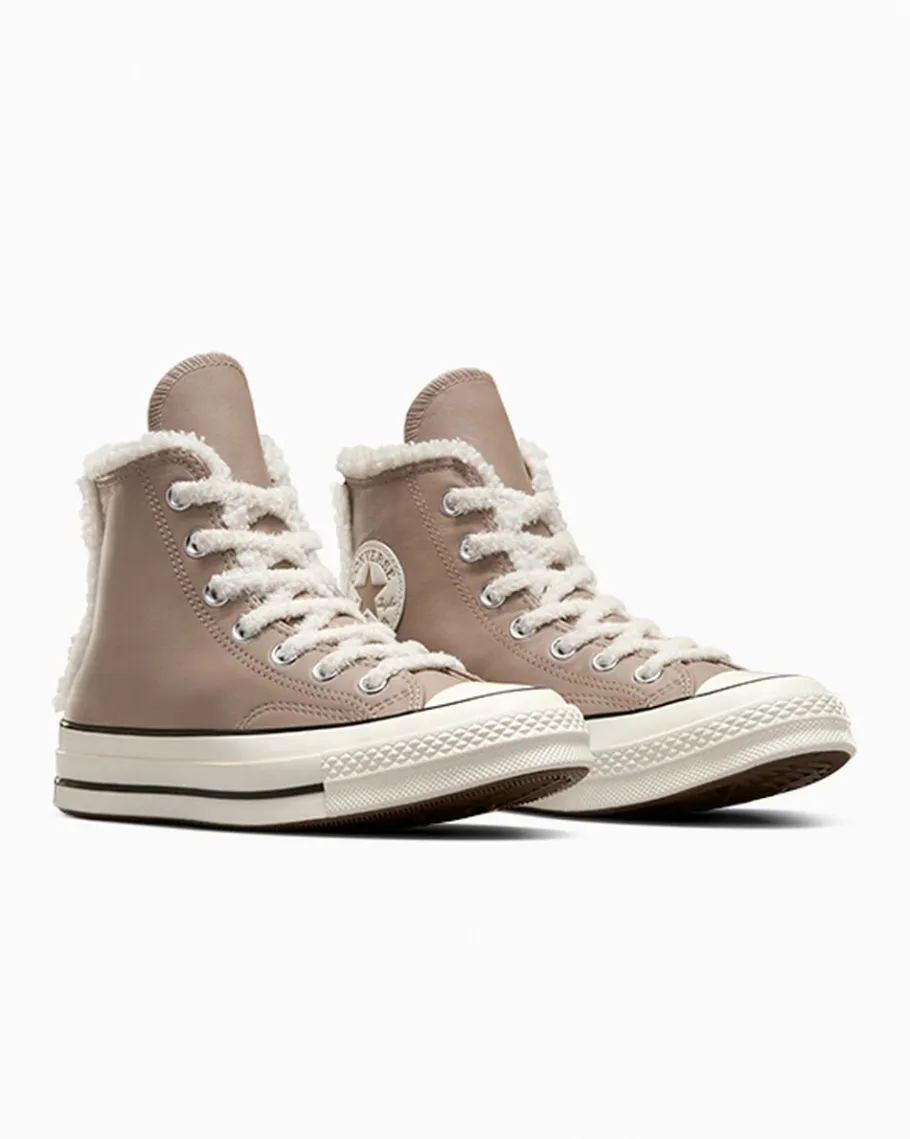 Converse Chuck 70 Leather & Faux Sherpa*Mujer Corte Alto | Corte Bajo