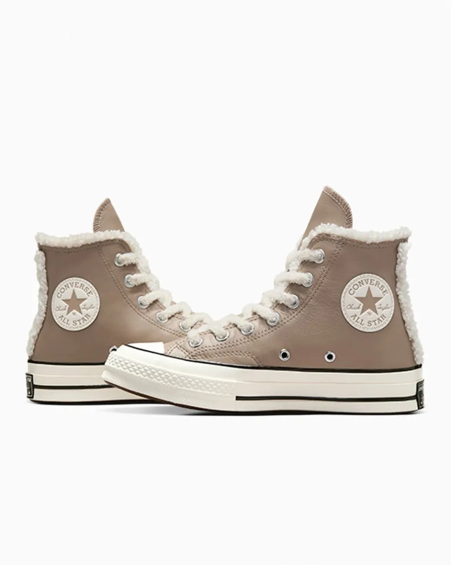 Converse Chuck 70 Leather & Faux Sherpa*Mujer Corte Alto | Corte Bajo