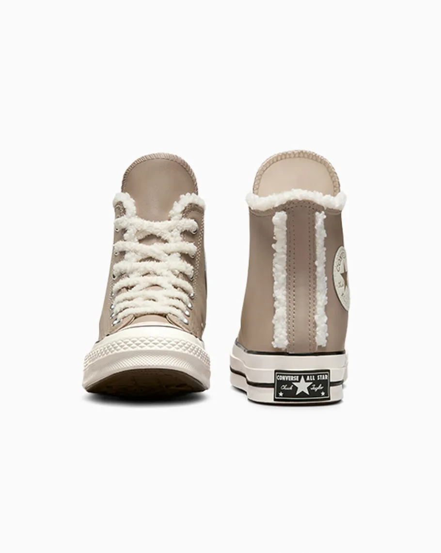 Converse Chuck 70 Leather & Faux Sherpa*Mujer Corte Alto | Corte Bajo