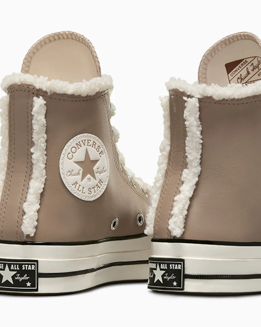 Converse Chuck 70 Leather & Faux Sherpa*Mujer Corte Alto | Corte Bajo