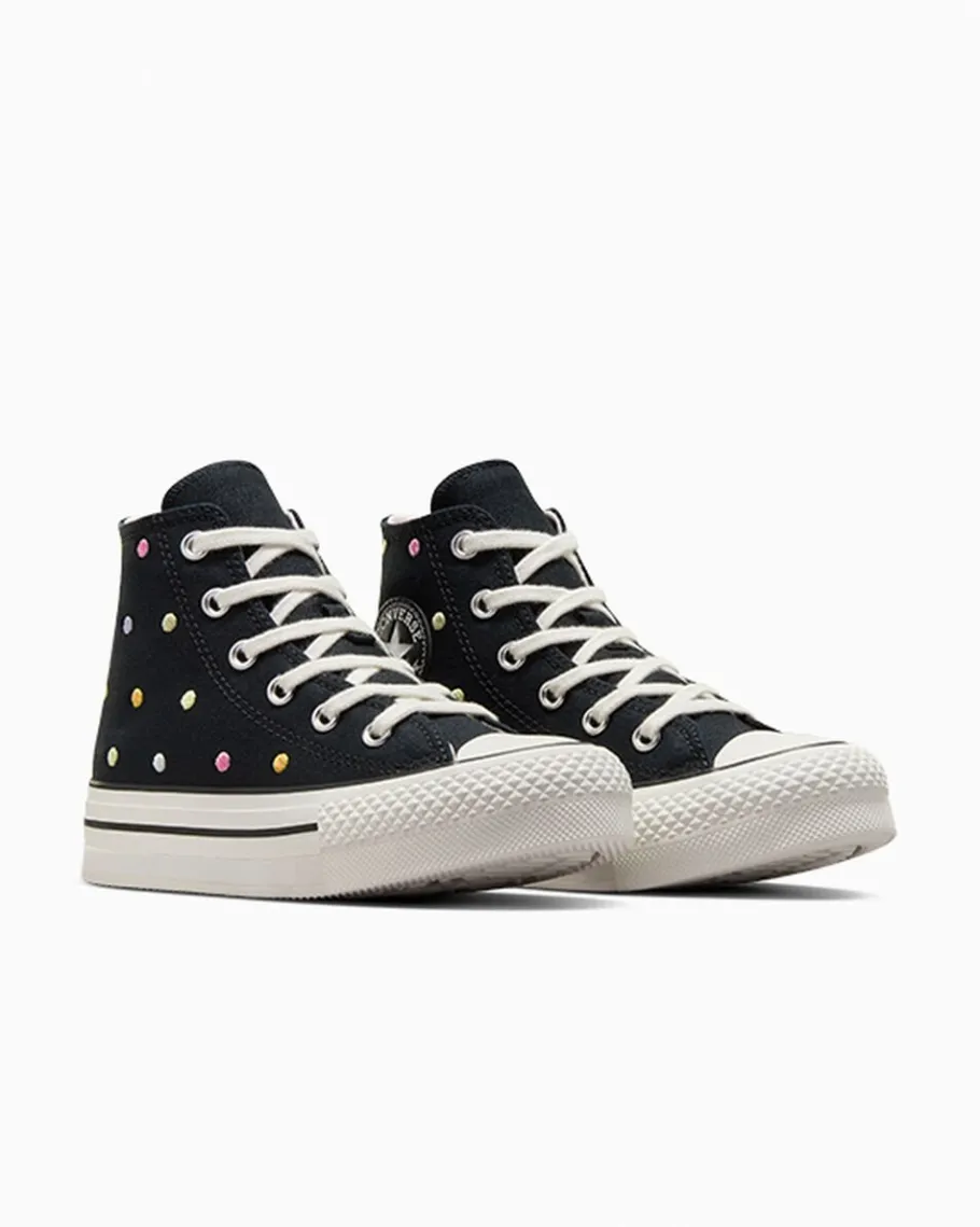 Converse Chuck Taylor All Star Lift Embroidered Polka Dots Platform*Niños Niños Pequeños (4-8 Años) | Corte Alto