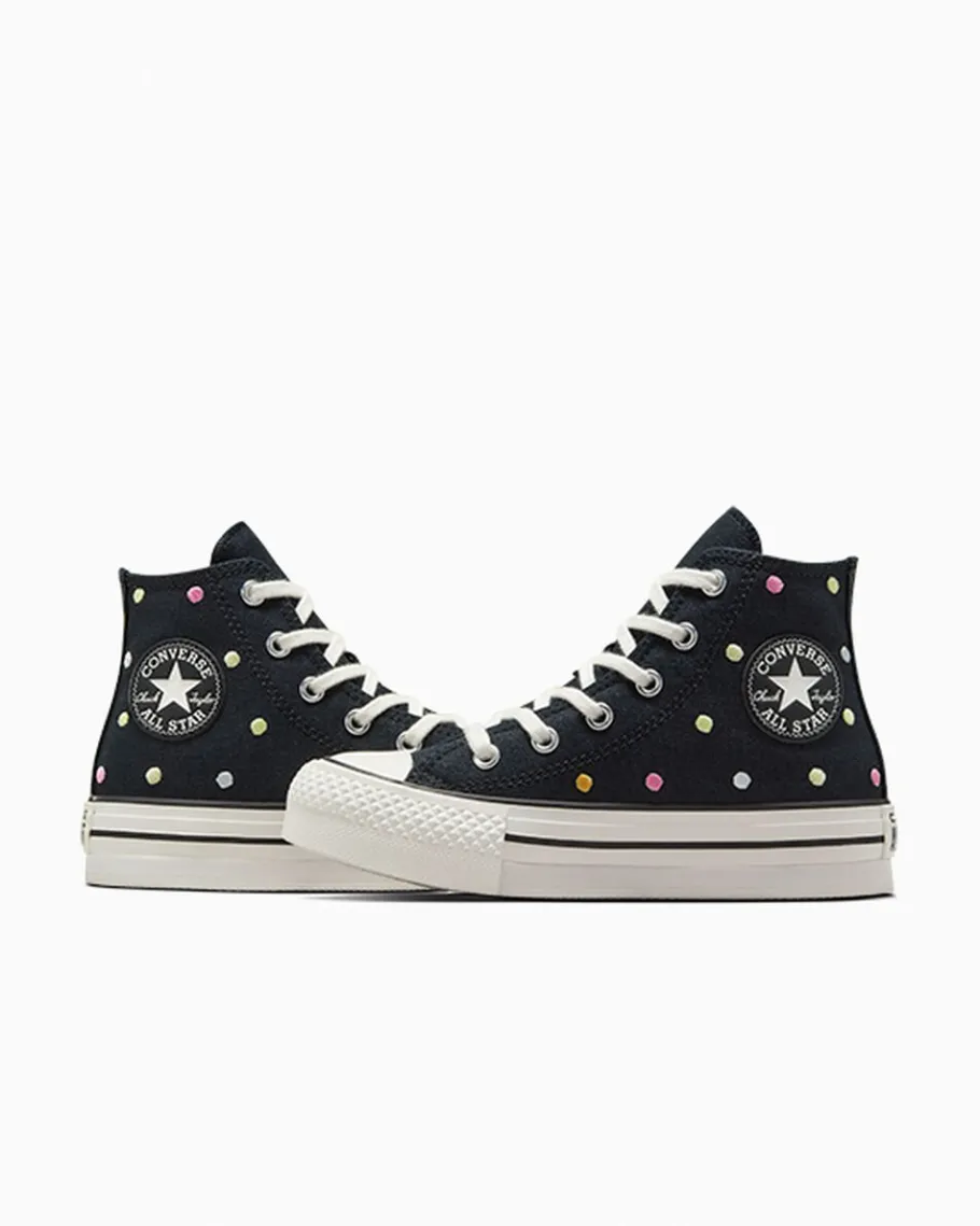 Converse Chuck Taylor All Star Lift Embroidered Polka Dots Platform*Niños Niños Pequeños (4-8 Años) | Corte Alto