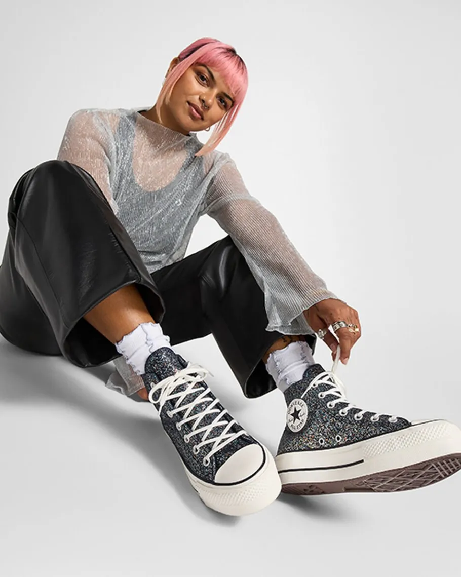 Converse Chuck Taylor All Star Lift Platform Glitter*Mujer Corte Alto | Plataformas
