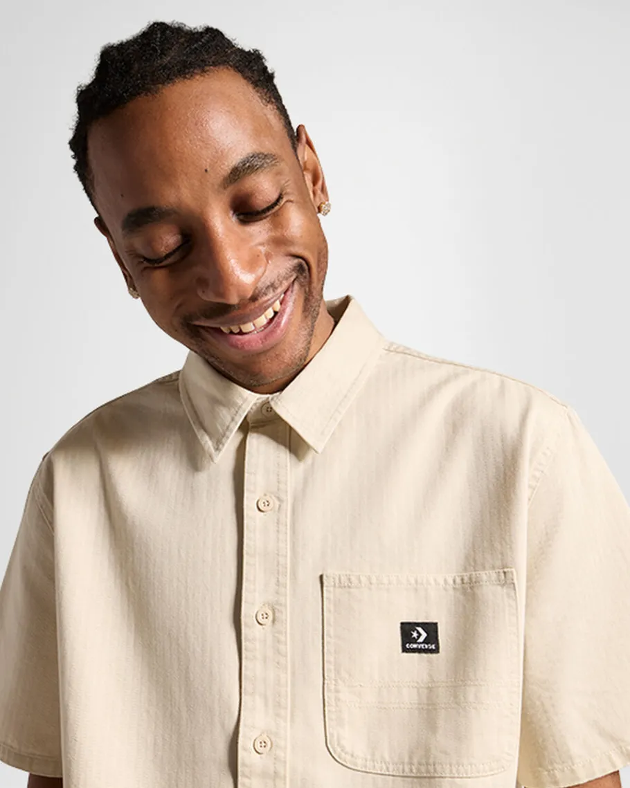 Converse Woven Short Sleeve Shirt*Hombre Partes De Arriba Y Camisetas