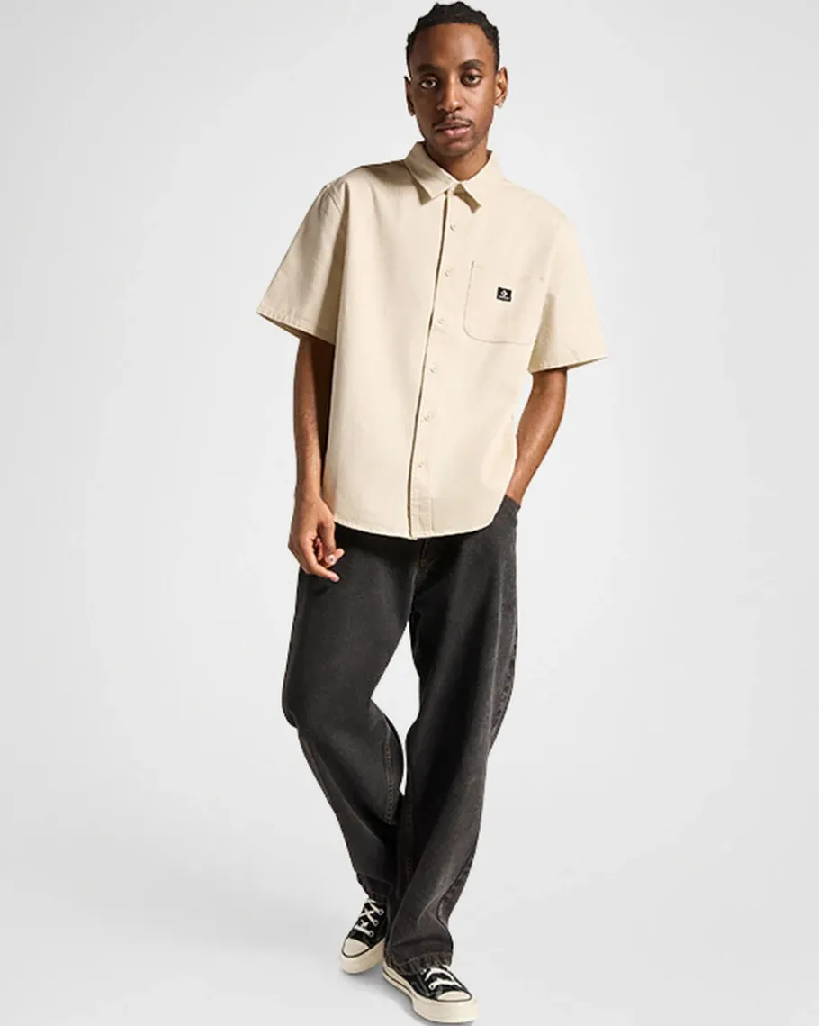 Converse Woven Short Sleeve Shirt*Hombre Partes De Arriba Y Camisetas