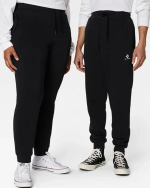 Converse Pantalones de chándal de tejido Fleece y ajuste estándar Go-To Embroidered Star Chevron*Hombre Pantalones Largos Y Cortos