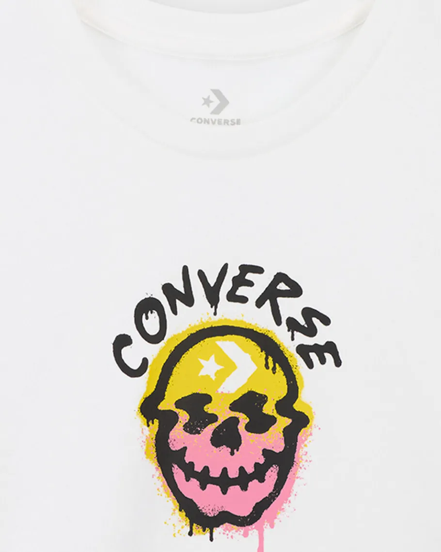 Converse Spray Paint Skull T-Shirt*Mujer Partes De Arriba Y Camisetas